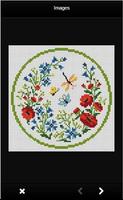 پوستر Cross Stitch Flowers