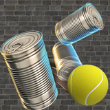 Knock the Cans Down- Hit Balls