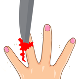 4 Finger: Messerspiele Zeichen