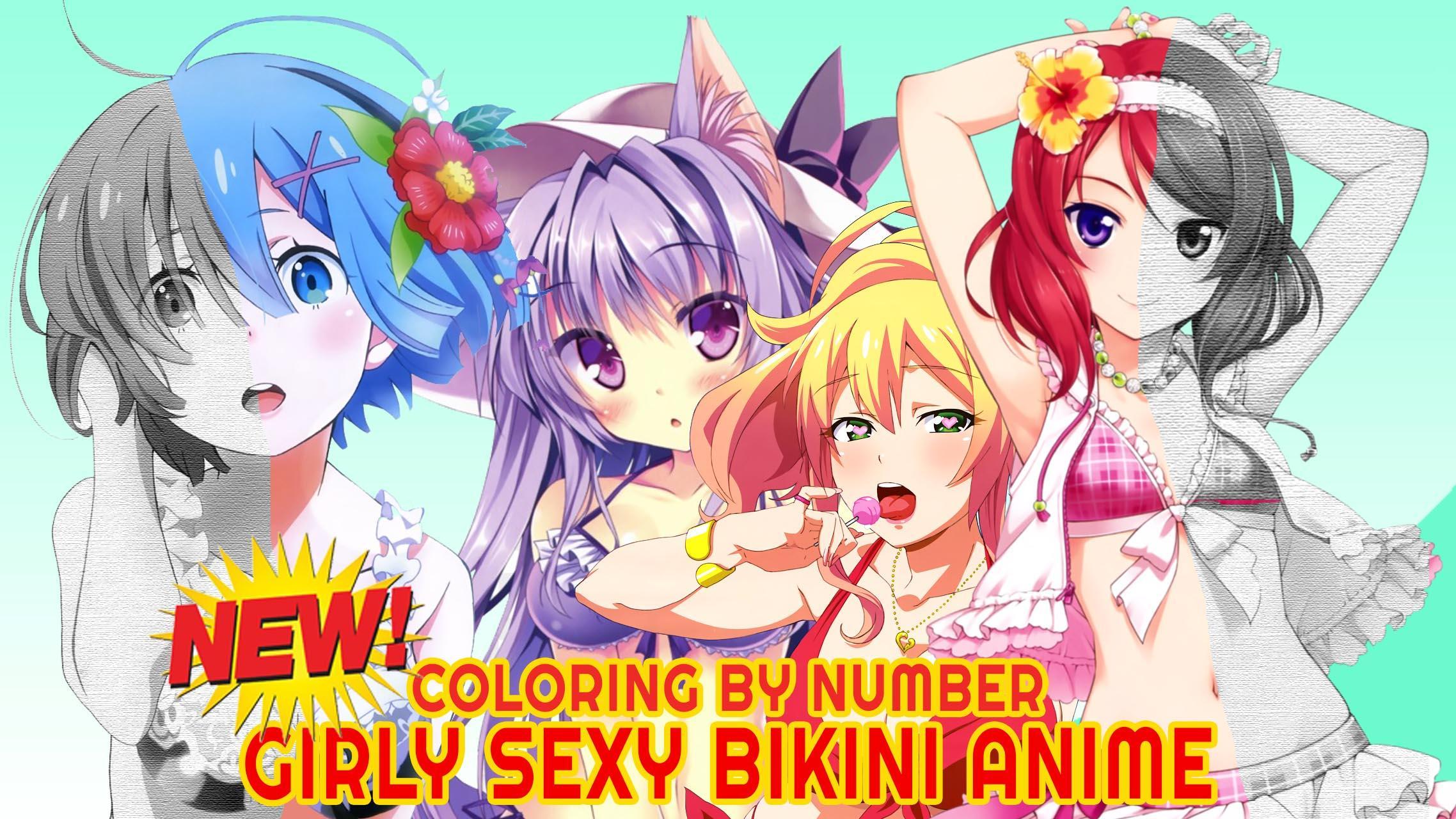 Girly Anime Sexy Bikini Color By Number For Adult For Android Apk Download - anime bikini girls roblox