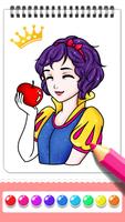 Girls Hairstyle Coloring Book Affiche