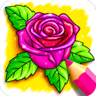 Rainbow Flowers Coloring Book icon