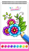 Rainbow Flowers Coloring Book poster