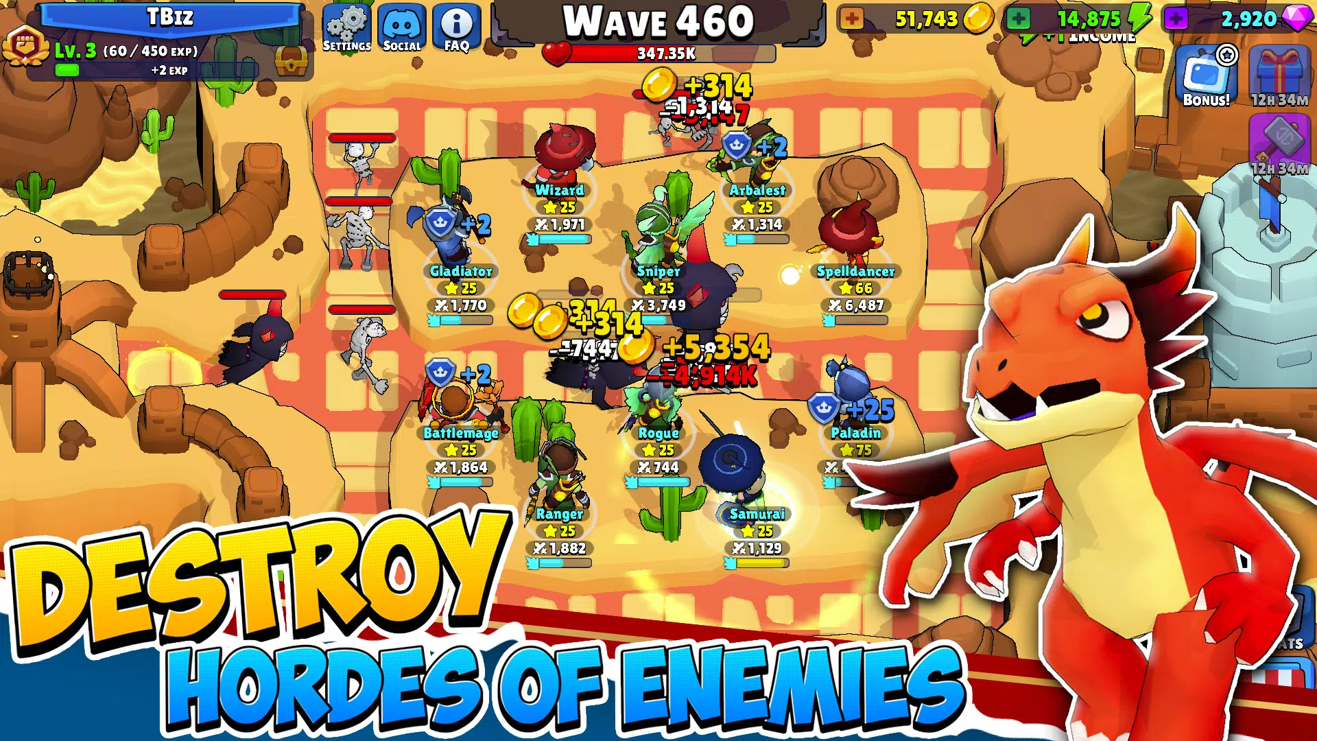 Idle Hero TD 塔防角色扮演游戏