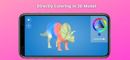 Dinosaur 3D Coloring capture d'écran 3