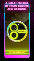 Neon Clock Live Wallpaper App screenshot 1