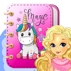 Rainbow Unicorn Secret Diary with Lock icon