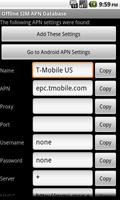 Offline SIM APN Database captura de pantalla 1