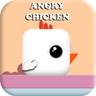 Angry Chicken - square bird -  ícone