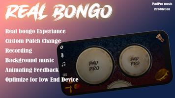 Real Bongo & music Instrument Affiche