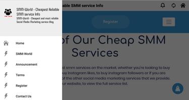 SMM-World - Cheapest Reliable SMM Blog capture d'écran 1