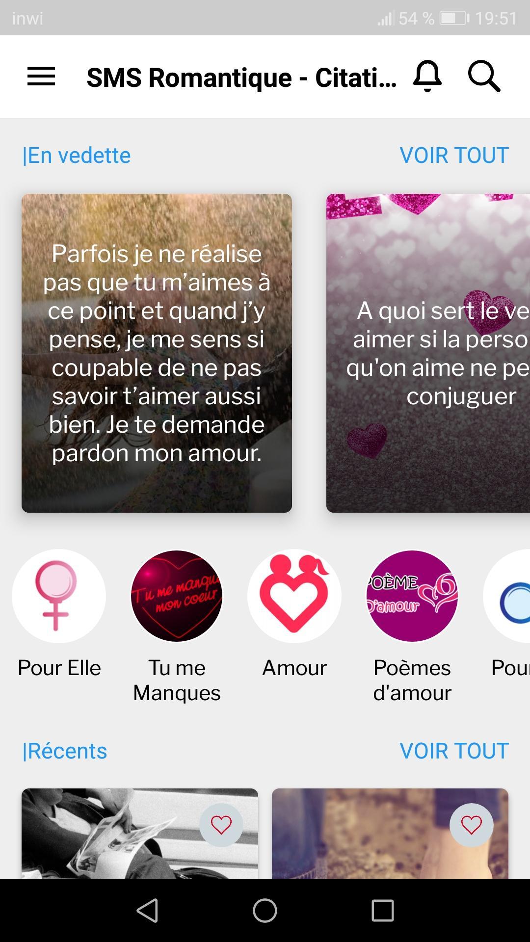 Sms Romantique Citation Amour For Android Apk Download