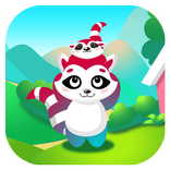 Colorful Raccoon Bubbles