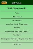 برنامه‌نما Mobiles Secret Codes of SONY عکس از صفحه