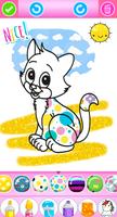 Pretty Kitty Coloring Glitter poster