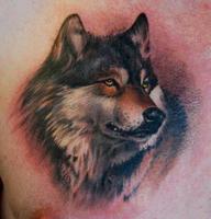 Poster Wolf Tattoo Design