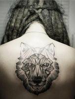 Desenho de tatuagem de lobo imagem de tela 1