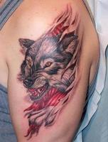 Desenho de tatuagem de lobo imagem de tela 2
