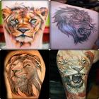 Дизайн татуировки льва иконка