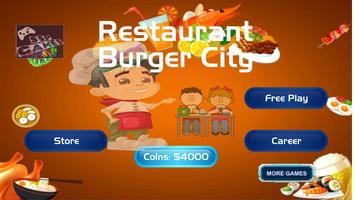 Food Games : Burger restaurant Affiche