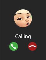 Call Mail Upin Fake Video Call Affiche