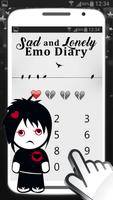Sad and Lonely Emo Diary with Lock poster