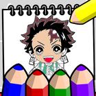 Libro Colorear Demon Slayer icono