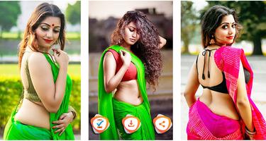 Poster Hot Deshi Maal : Indian Saree Bhabhi Photos