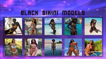 Black Bikini Model Affiche