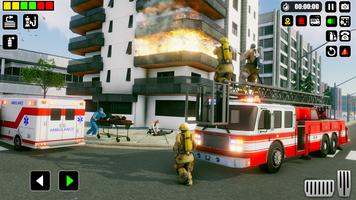 911 Firefighter Fire Truck 3d スクリーンショット 3