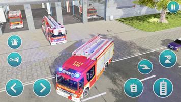 Emergency Police Fire Truck 3d Affiche