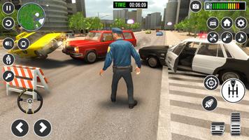 Police voiture simulateur 3d Affiche