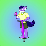 Wolf On Pogo Stick Adventure