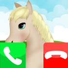 fake call horse game care icon
