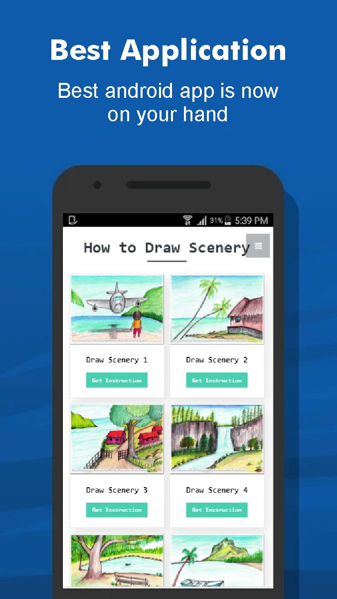 How To Draw Easy Scenery Drawing Waterfall Scenery Step By Step With Oil Pastels Youtube