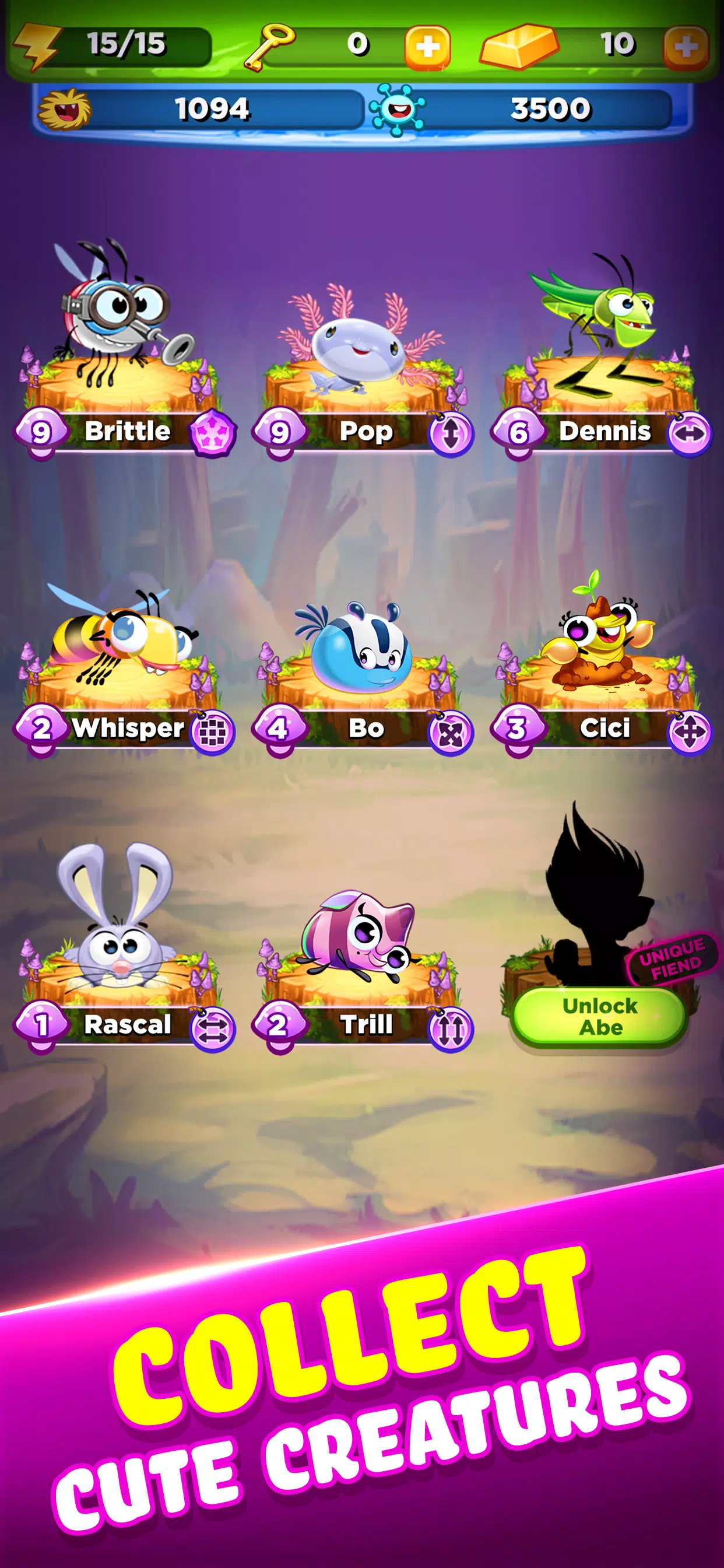 Best Fiends Stars - Jogo de quebra-cabeça grátis Android Jogos APK