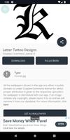 Letter Tattoo Designs ảnh chụp màn hình 2