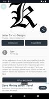 Letter Tattoo Designs स्क्रीनशॉट 2