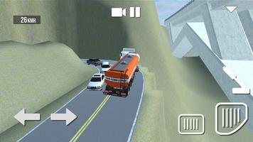 Cargo Truck Mountain Traffic Cartaz