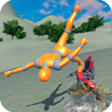 Motorcycle Ragdoll Fall icon