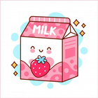 Cute Milk Kawaii Wallpaper icône