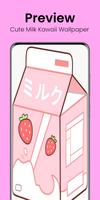 Cute Milk Kawaii Wallpaper Affiche