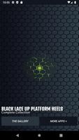 Black Lace Up Platform Heels Poster