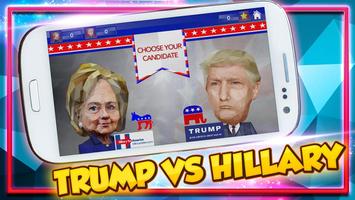 Trump vs Hillary - elections Affiche