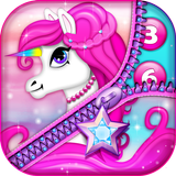 Unicorn Zipper Lock Screen Wal icon