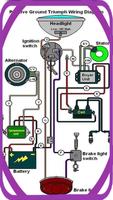 Simple Motorcycle Electrical Wiring Diagram الملصق