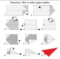 Tutoriels d'avion en papier simples Affiche