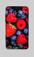 Sweet Berries Raspberry Cherry Wallpaper Lock Affiche