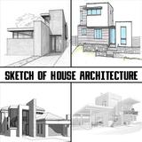 Schets van House Architecture-icoon