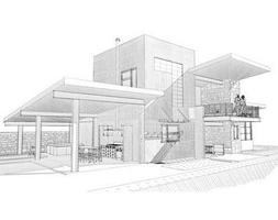 Schets van House Architecture-poster